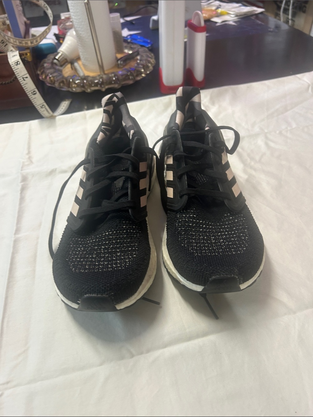 adidas Black and White Women's Running Sneakers - Picture 5 of 7